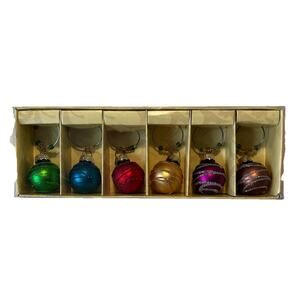 Cypress Home Wine Glass Charms Set Of 6 Holiday Ornament Design Open Box New